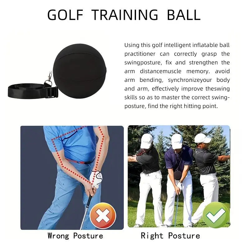 Golf Swing Trainer Ball with Lanyard – Build Better Connection, Tempo & Swing Control