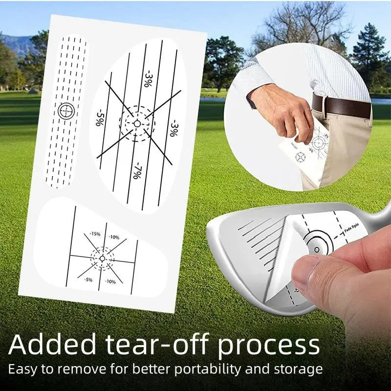 Golf Club Impact Stickers – Sweet Spot Training Aid for Swing Accuracy (20–200 Pack)