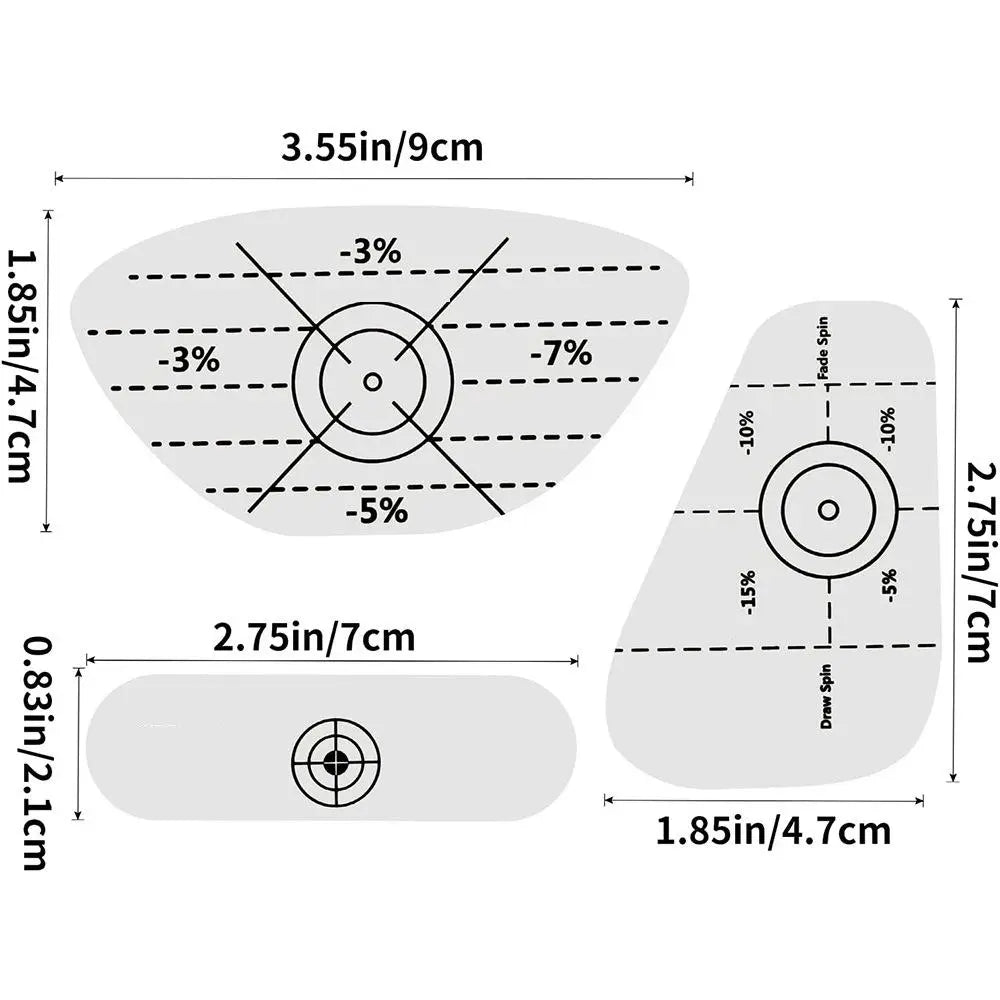 Golf Club Impact Stickers – Sweet Spot Training Aid for Swing Accuracy (20–200 Pack)