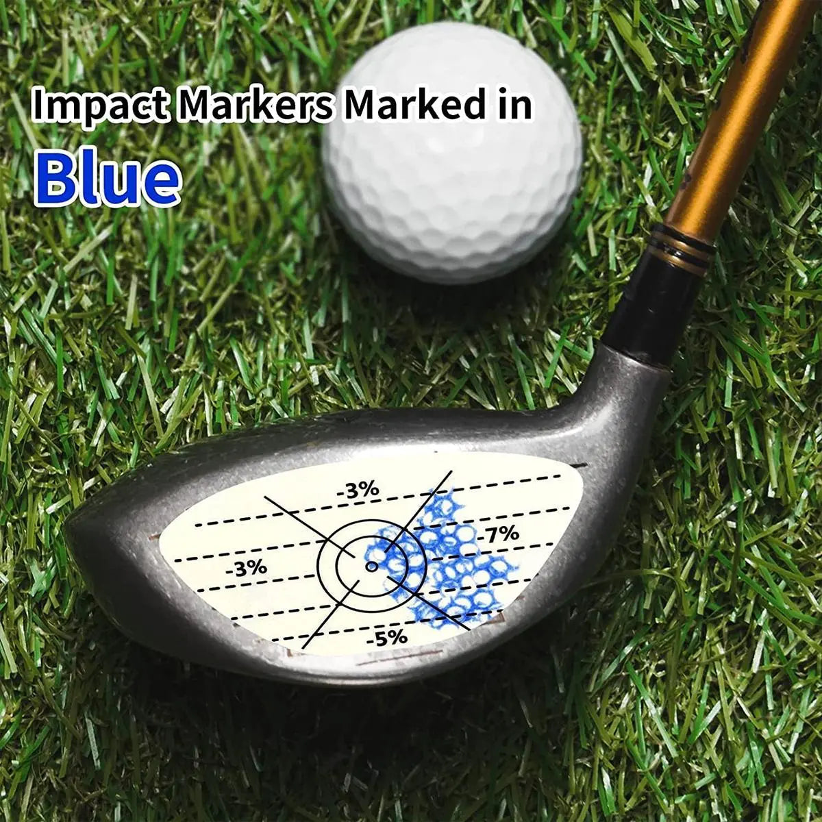 Golf Club Impact Stickers – Sweet Spot Training Aid for Swing Accuracy (20–200 Pack)