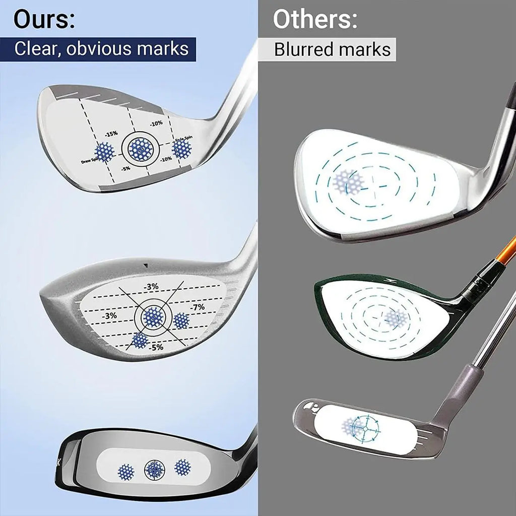 Golf Club Impact Stickers – Sweet Spot Training Aid for Swing Accuracy (20–200 Pack)